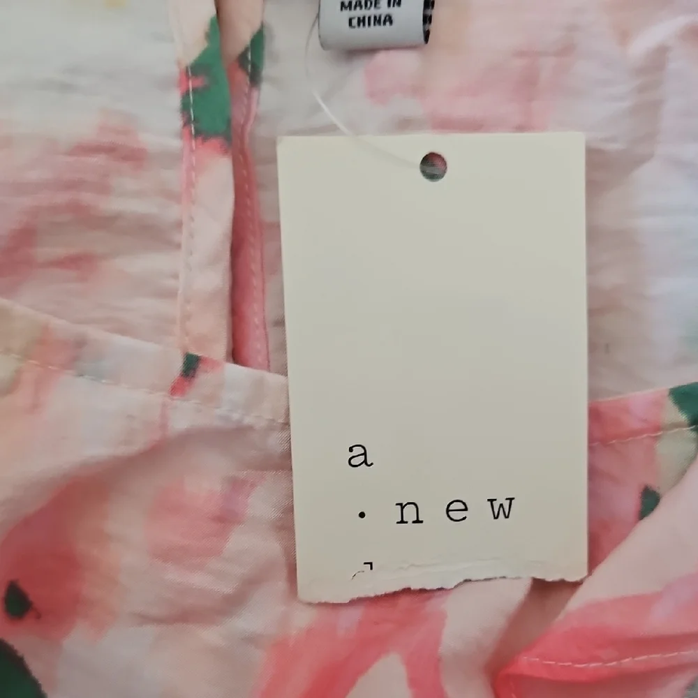 A New Day Pink Floral Sleeveless Blouse - Picture 4 of 5